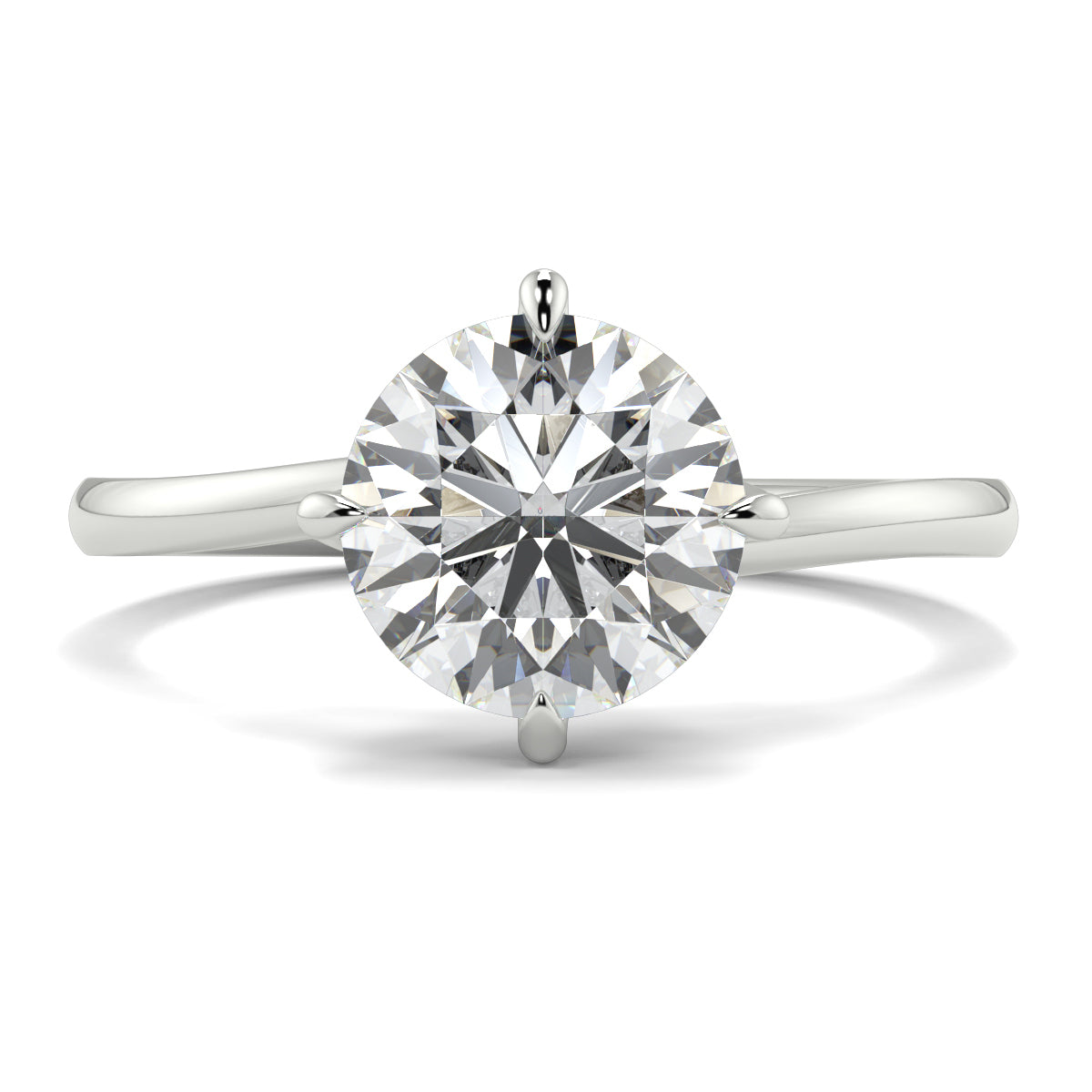 Diamond ring on a white background yb jewellers twist band engagement ring best selling design round diamond trending rings