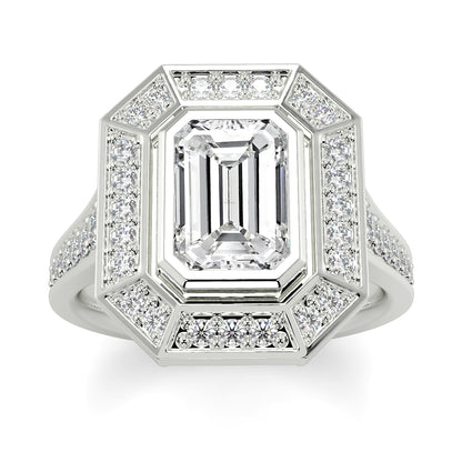 Vivienne - 3.0 CT - Emerald Cluster Halo Ring