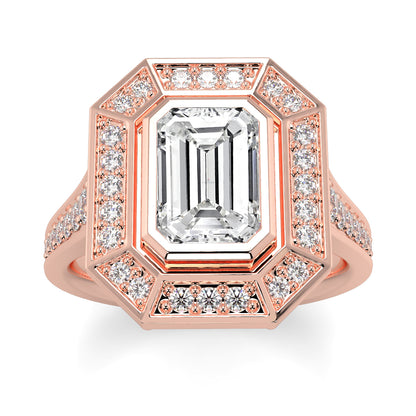 Vivienne - 3.0 CT - Emerald Cluster Halo Ring