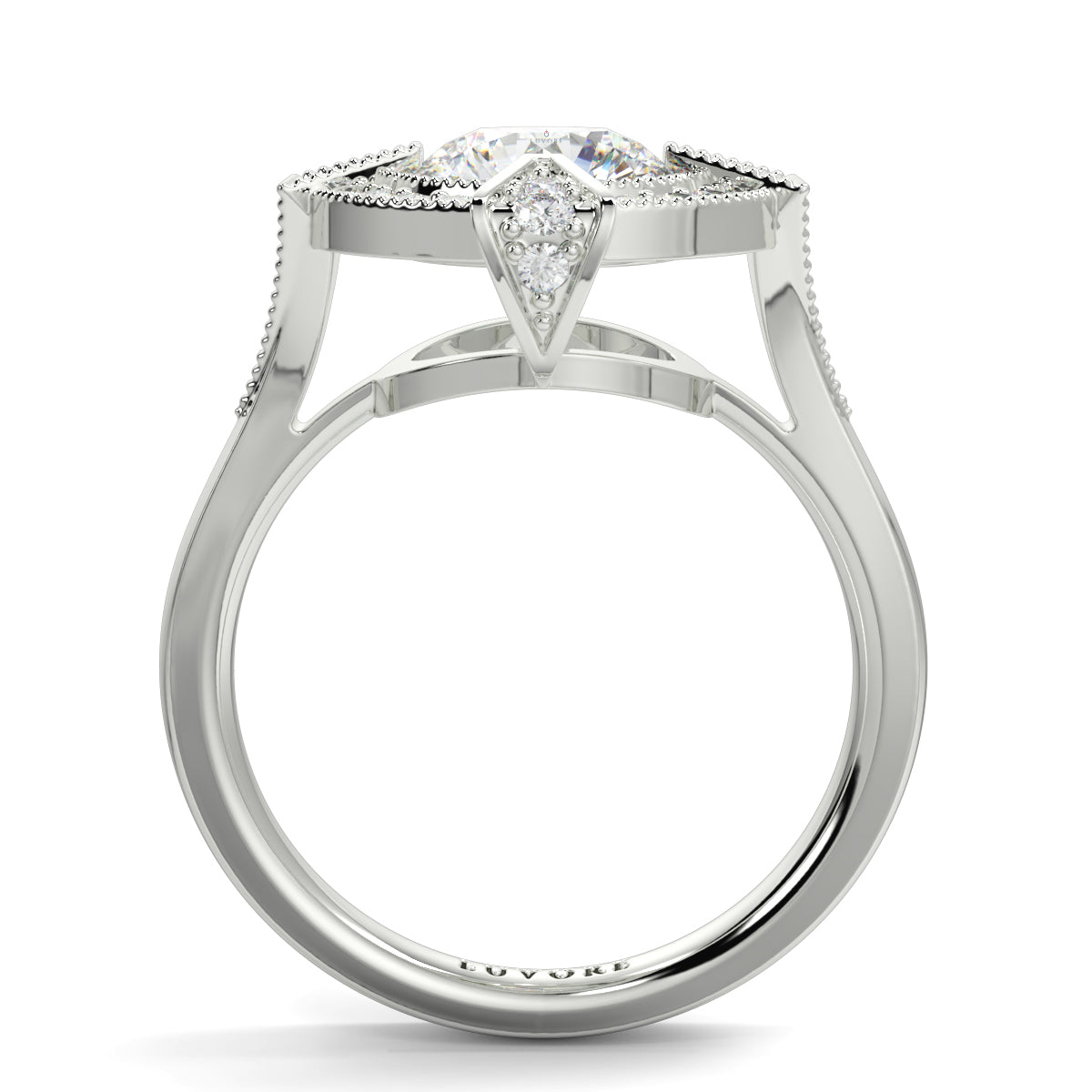 Vivienne - 3.0 CT - Round Cluster Halo Ring