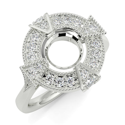 Vivienne - Round Cluster Halo - Ring Mount