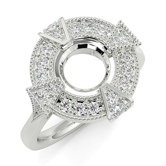 Vivienne - Round Cluster Halo - Ring Mount