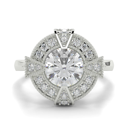 Vivienne - 3.0 CT - Round Cluster Halo Ring