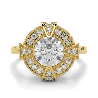 Vivienne - 3.0 CT - Round Cluster Halo Ring