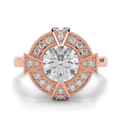 Vivienne - 3.0 CT - Round Cluster Halo Ring